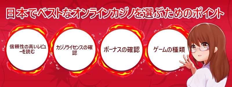 日本のベストオンラインカジノを選ぶコツ